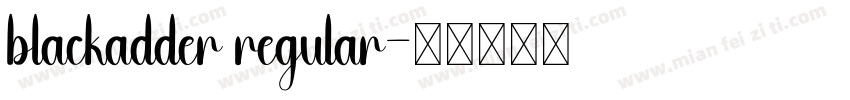 blackadder regular字体转换